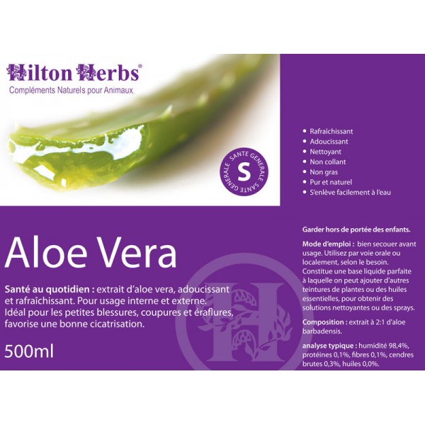 Etiquette Aloe Vera de Hilton Herbs